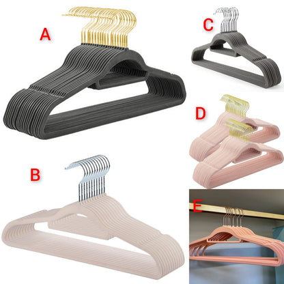 Cintres en velours antidérapants ensemble de 10 pièces