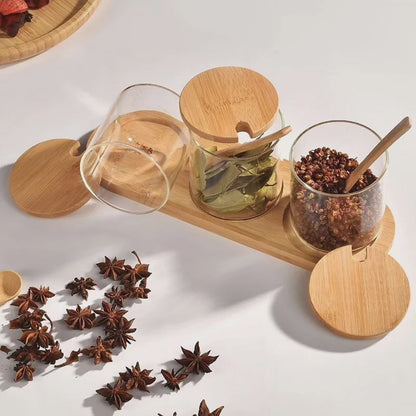 Set d'épices 3 en 1 avec plateau