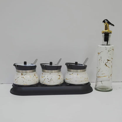 3pc Condiments + Bocal à huile 320ml