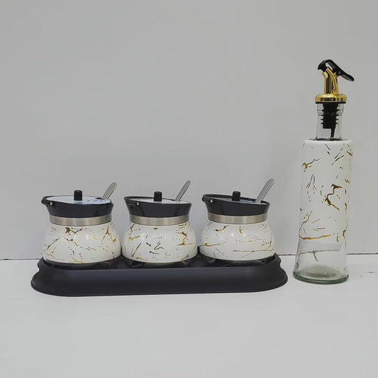 3pc Condiments + Bocal à huile 320ml