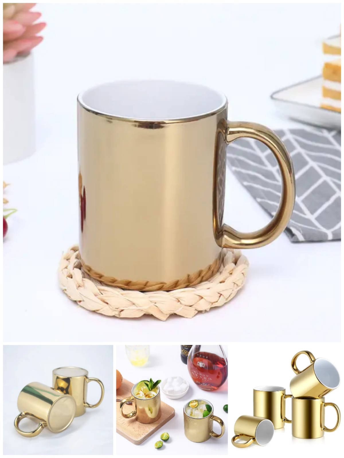 Sets de tasses en céramique argentées