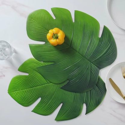 6 pc Tapis de Table Feuille Verte