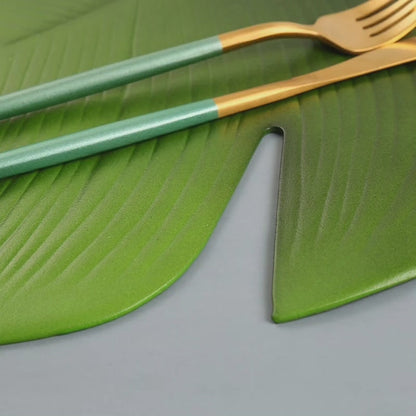 6 pc Tapis de Table Feuille Verte