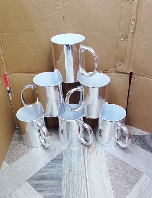 Sets de tasses en céramique argentées