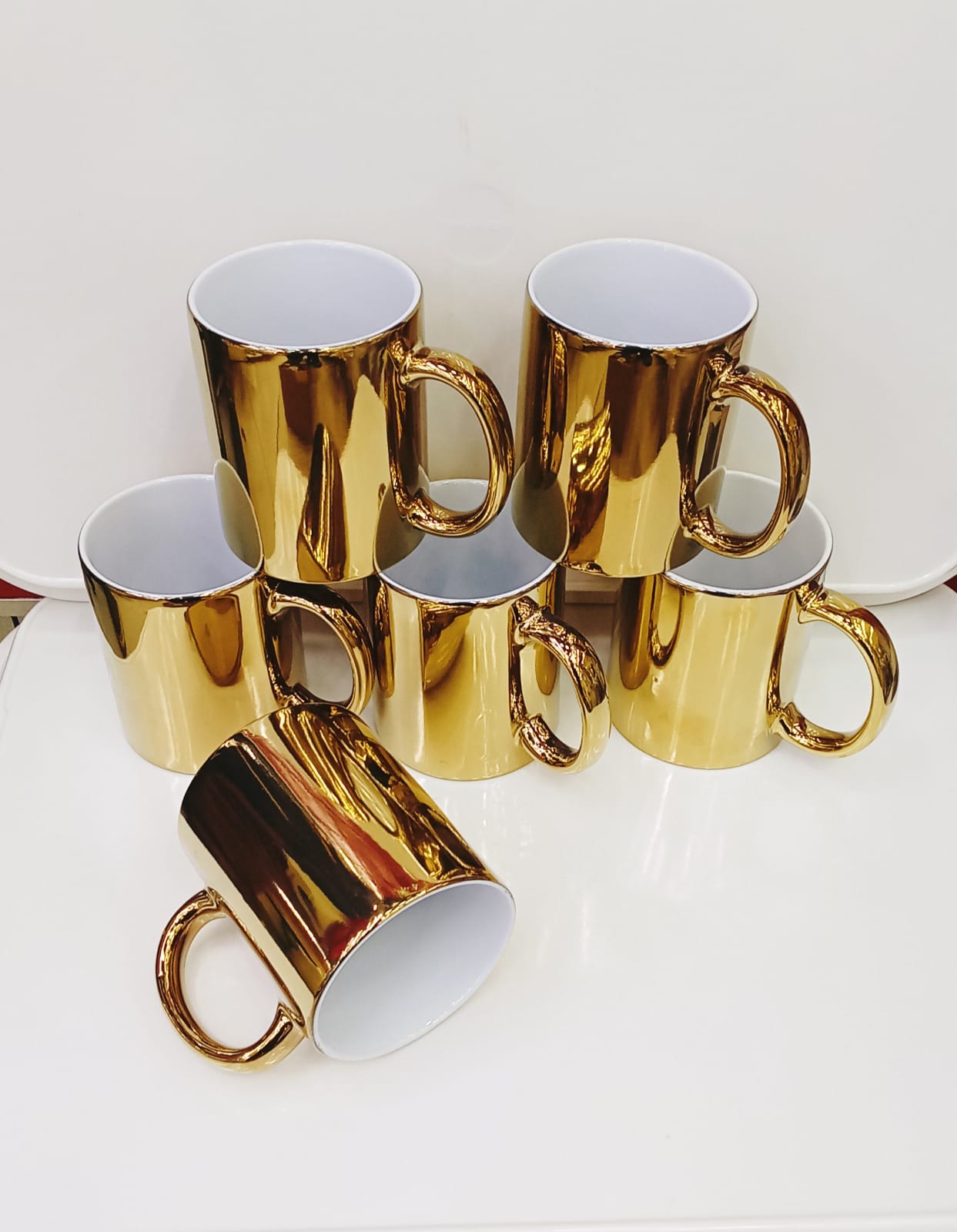 Sets de tasses en céramique argentées