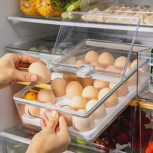 Boîte à œufs transparente avec couvercle