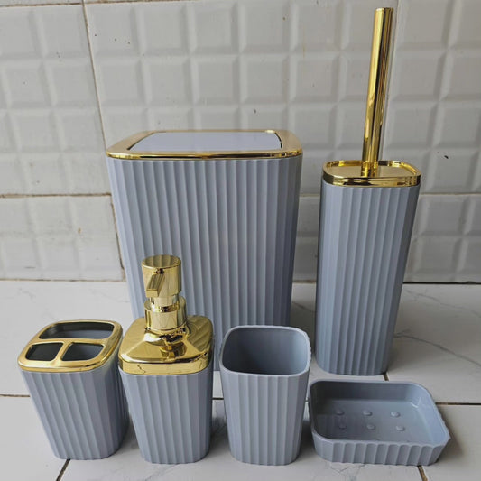Set d'accessoires de salle de bains 6 en 1
