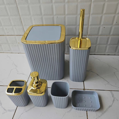 Set d'accessoires de salle de bains 6 en 1