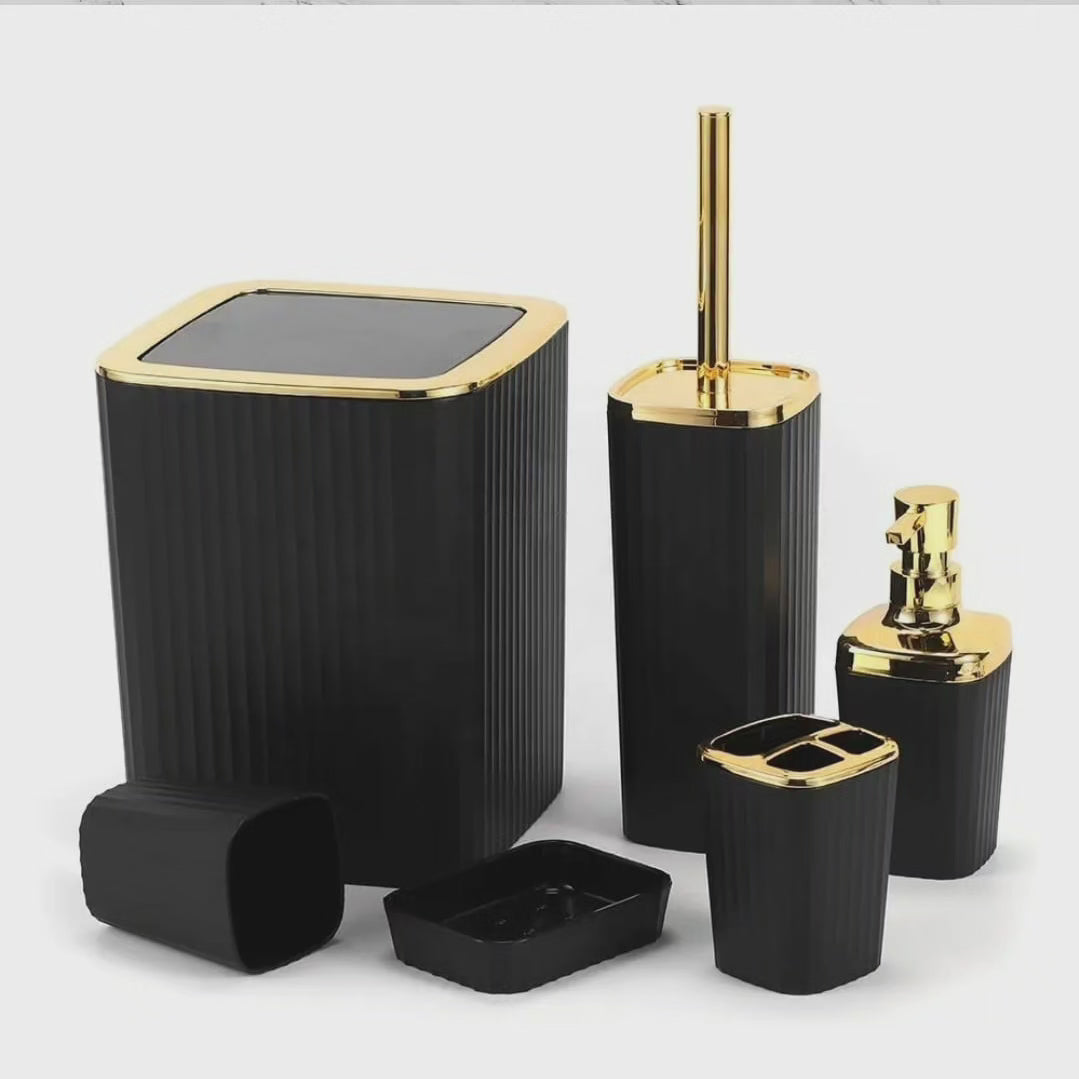 Set d'accessoires de salle de bains 6 en 1