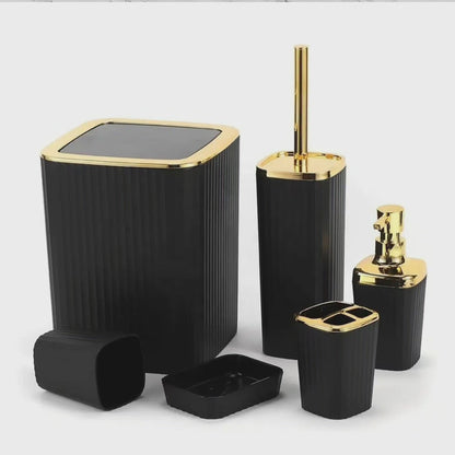 Set d'accessoires de salle de bains 6 en 1