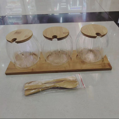Set de bocaux en verre de 3 pièces
