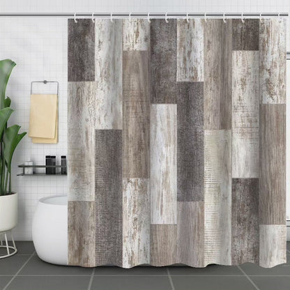 Ensemble de rideau de douche 4 pièces avec tapis