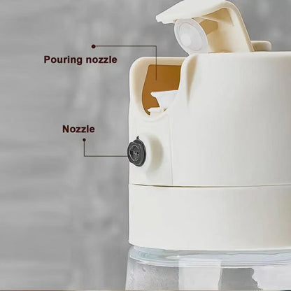 Distributeur d'huile de cuisine à double usage de 600 ml avec vaporisateur d'huile à jet