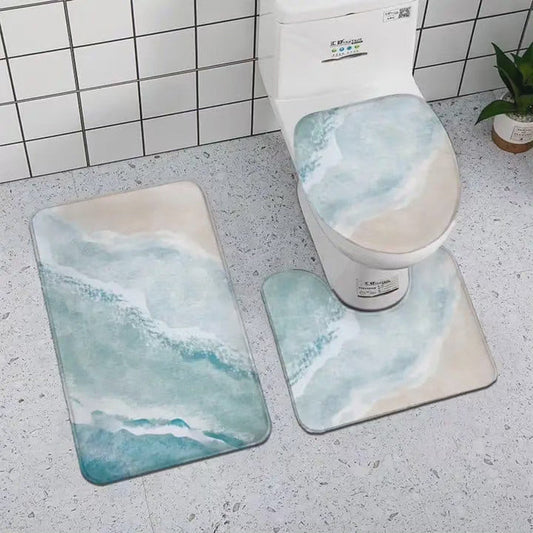 Tapis de bain en mousse à mémoire 3 en 1