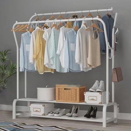 Support de vêtements à double pôle