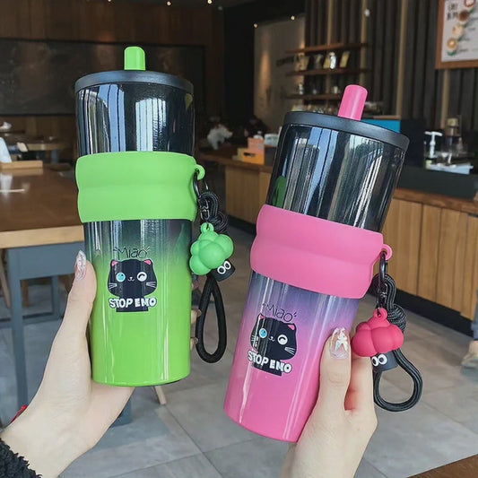 710ml Tasse Thermo Ombre avec Paille