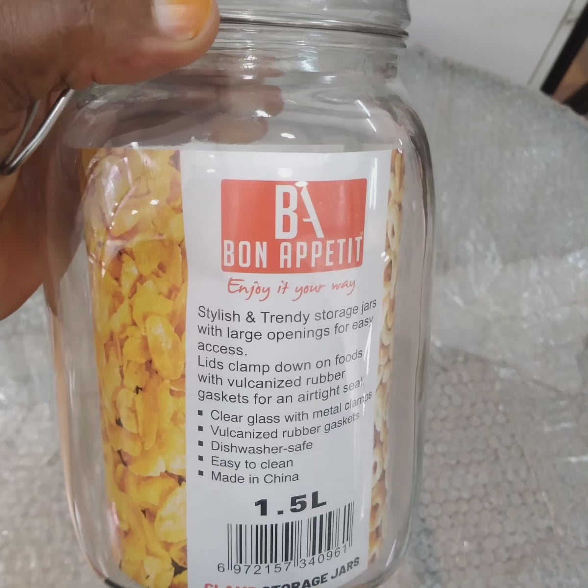 Bocaux de rangement à verrouillage par clip