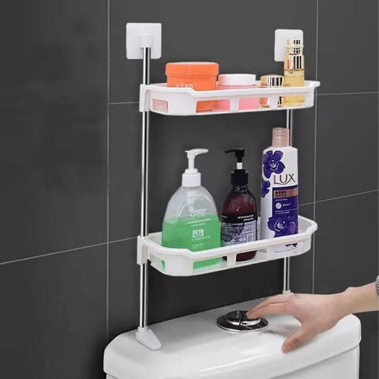 Organisateur détachable à 2 couches au-dessus des toilettes