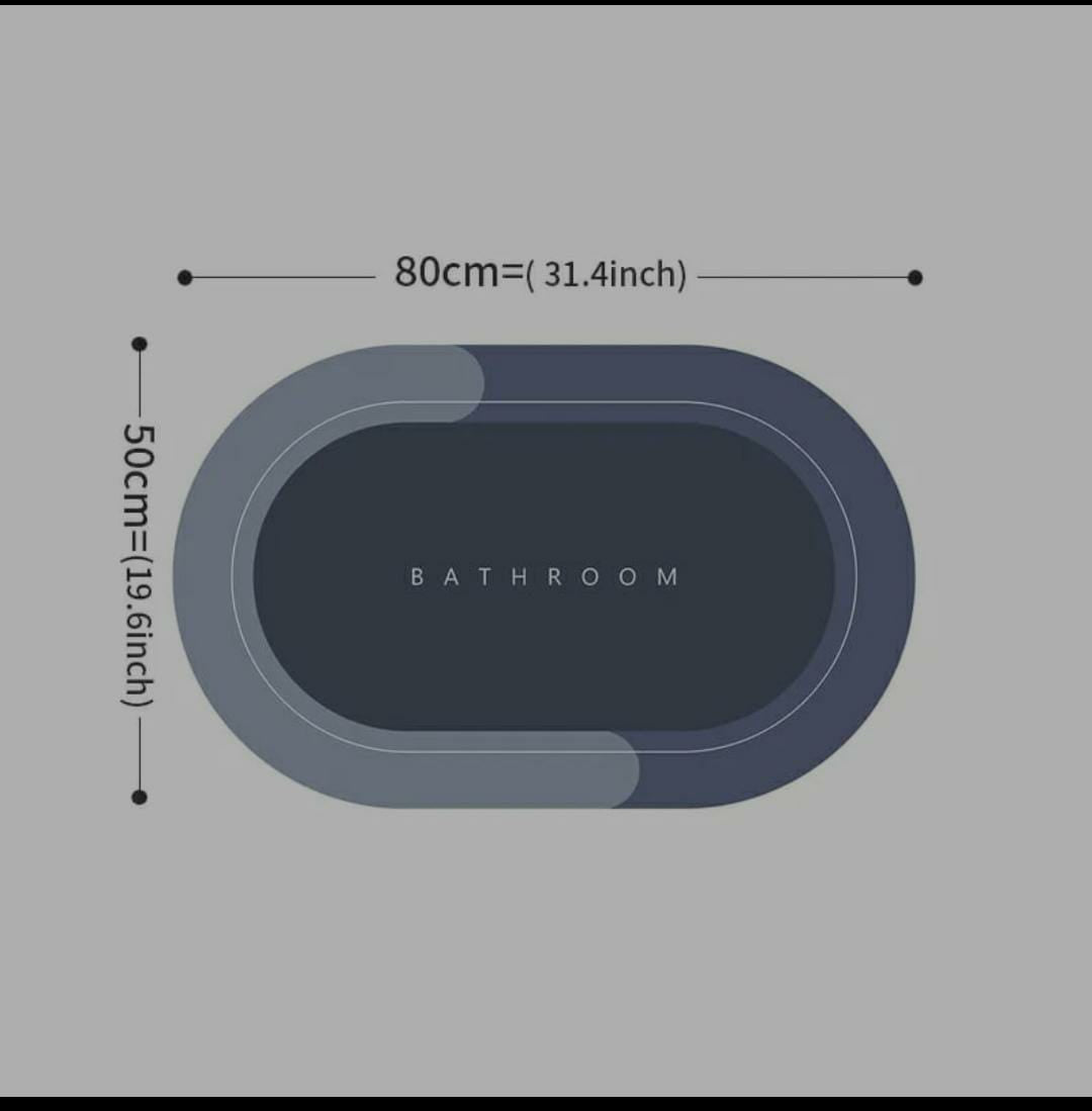 Tapis de porte de salle de bain antidérapants en diatomite