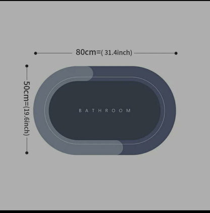 Tapis de porte de salle de bain antidérapants en diatomite