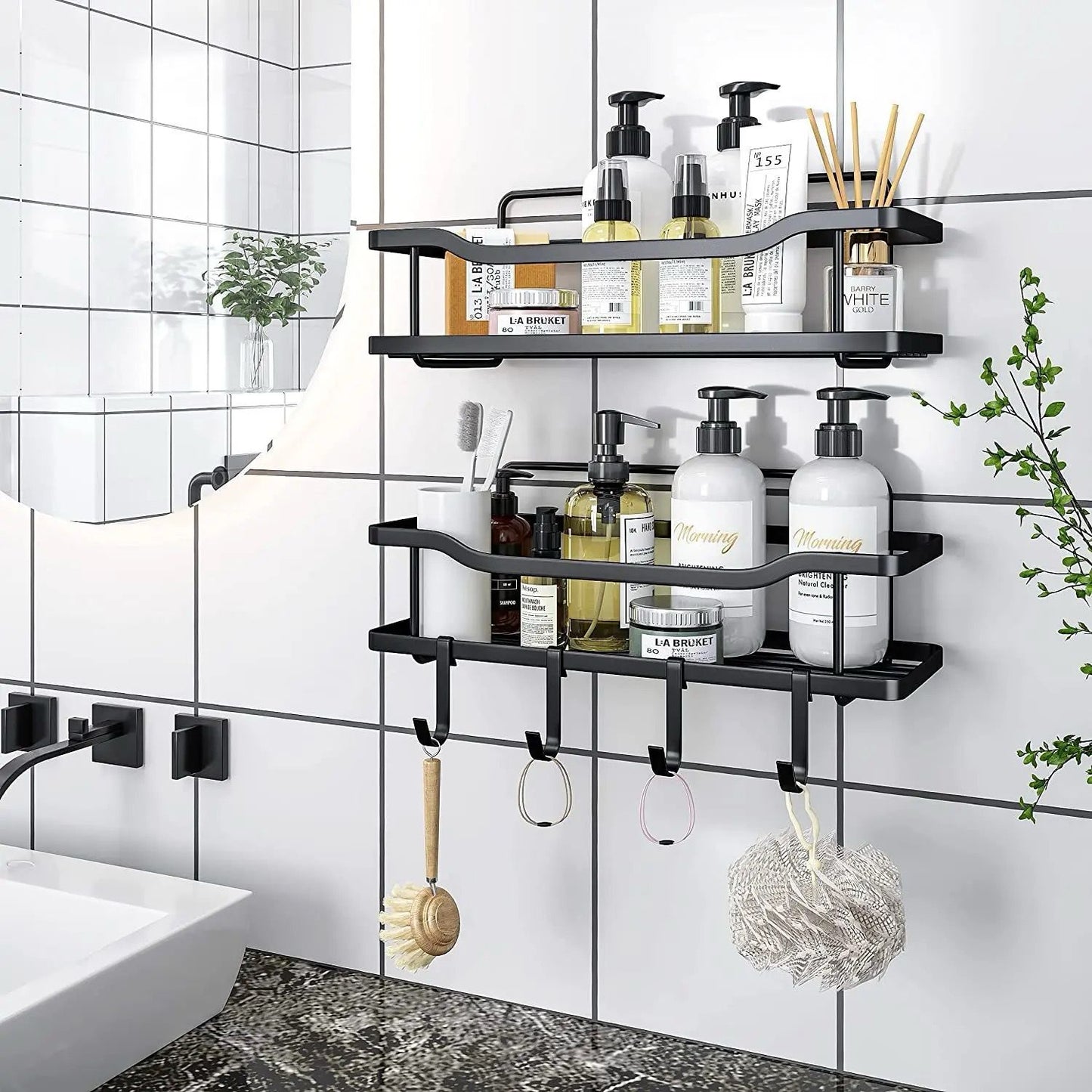 Ensemble de 2 pcs Étagère de Douche