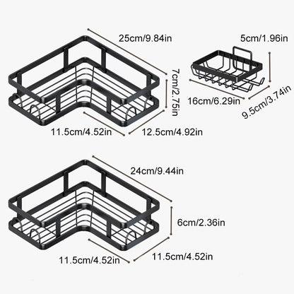 Set de 3 pièces Étagère de Douche