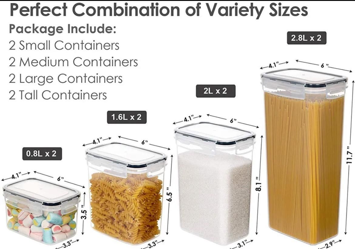8pc Conteneurs de stockage alimentaire