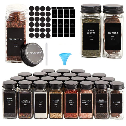 Set de 29 pièces de bocaux de rangement en verre