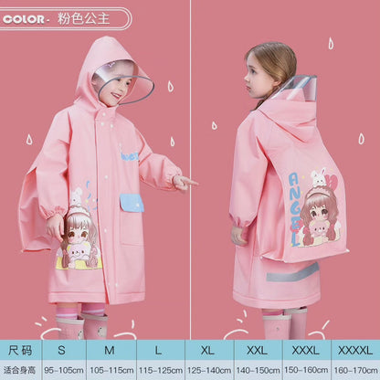 UNISEXE - Imperméables à thème cartoon pour enfants avec ouverture pour sac à dos + sacs de transport*