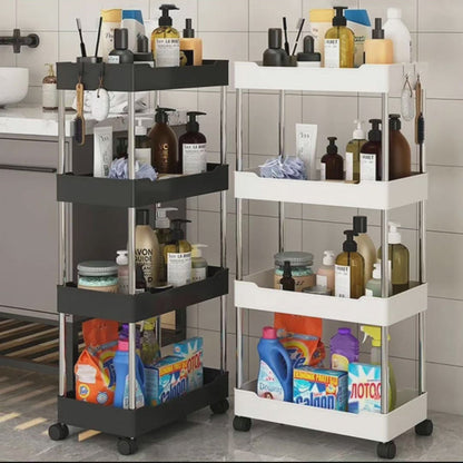 Rack multifonctionnel 4 couches avec roues