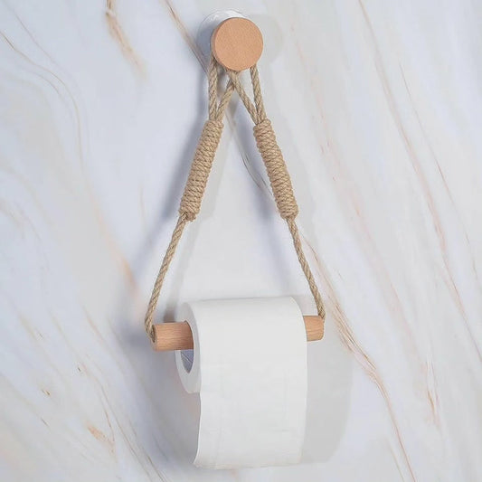 Corde avec porte-tissu en bambou