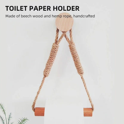 Corde avec porte-tissu en bambou