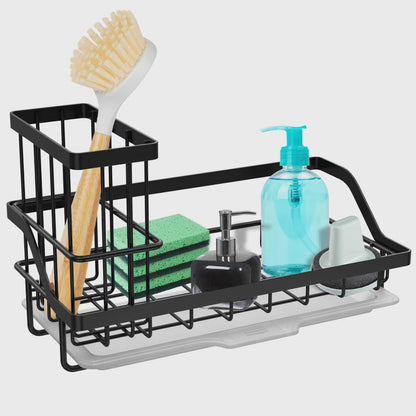 Évier de cuisine Égouttoir de lavabo Caddy noir