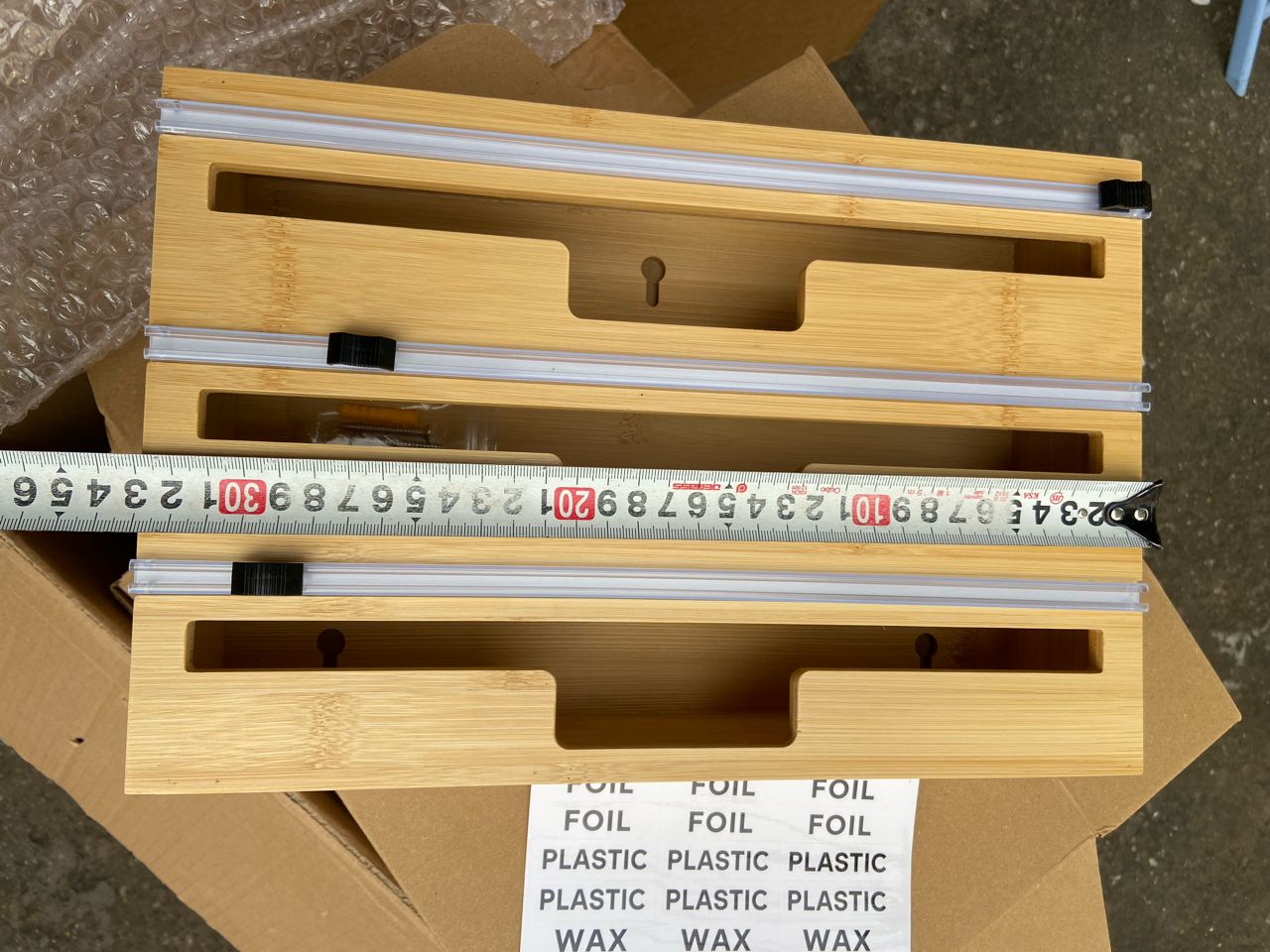 Distributeur de film alimentaire en bambou écologique