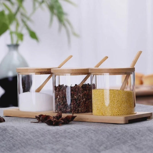 3 en 1 Pots à épices en verre