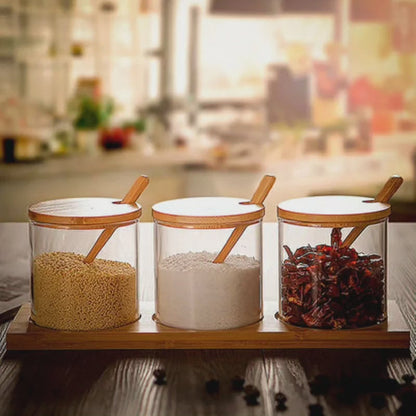 3 en 1 Pots à épices en verre