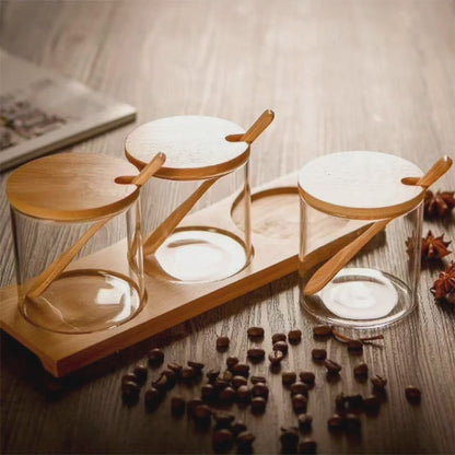3 en 1 Pots à épices en verre