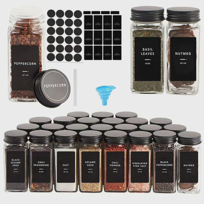 Set de 29 pièces de bocaux de rangement en verre
