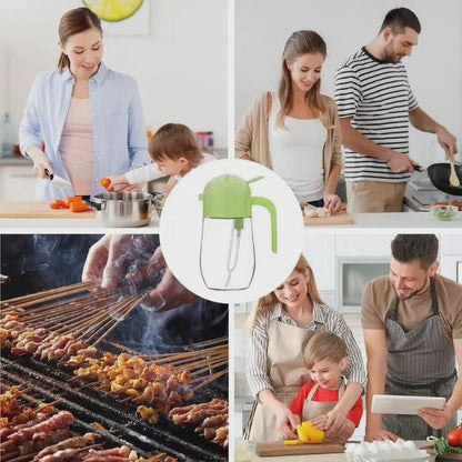 Bouteille en verre pulvérisateur d'huile 2 en 1 avec bec verseur