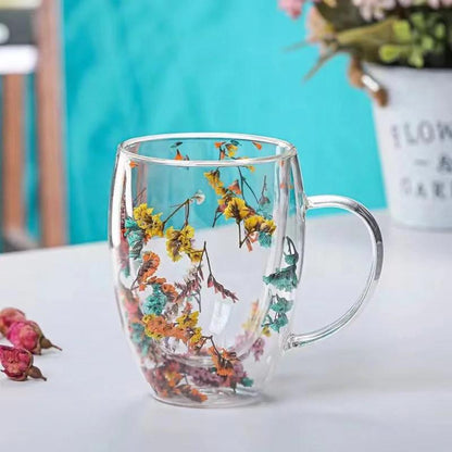 Tasses florales à double paroi