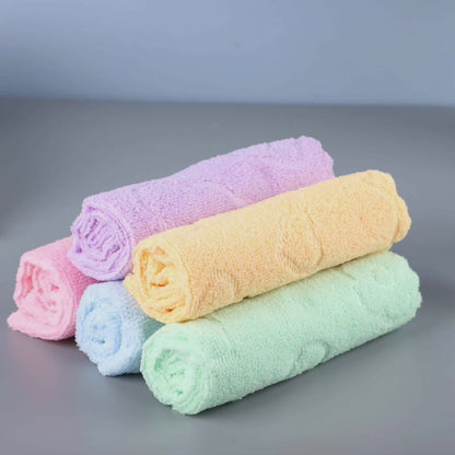 6pcs Serviettes en Microfibre Velours Corail