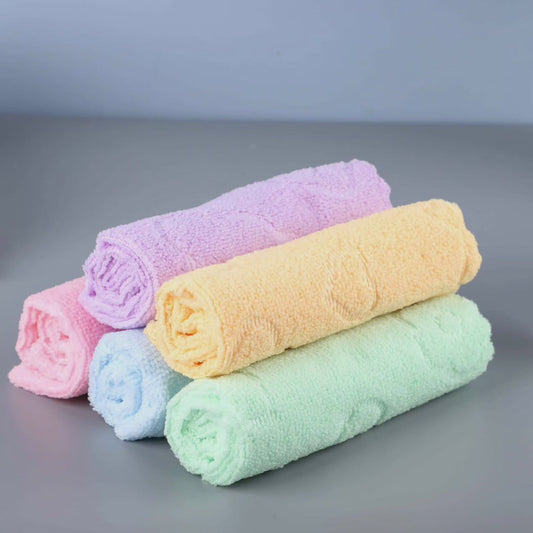 6pcs Serviettes en Microfibre Velours Corail
