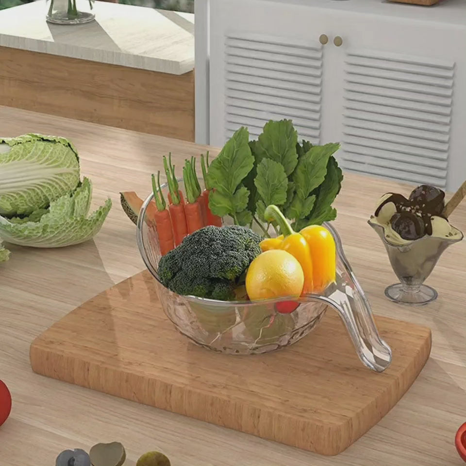 Bol de drainage multifonctionnel en acrylique avec récipient en filtre