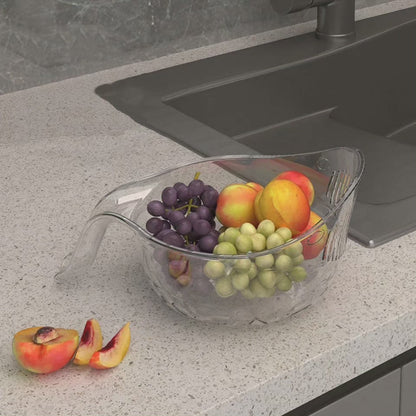 Bol de drainage multifonctionnel en acrylique avec récipient en filtre