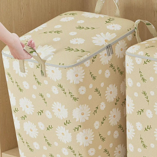 3pcs Sac de rangement pour couverture zippé en non-tissé