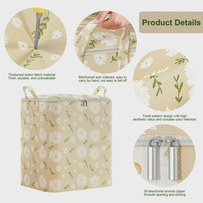 3pcs Sac de rangement pour couverture zippé en non-tissé