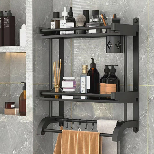 Étagère double couche multifonctionnelle