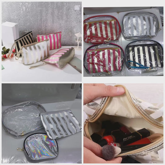 3 en 1 Sacs de lavage Pochette de maquillage