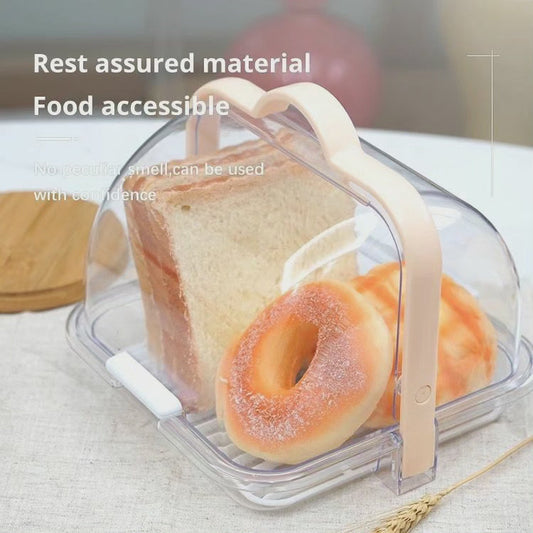 Boîte de rangement à pain en plastique portable avec couvercle à enrouler