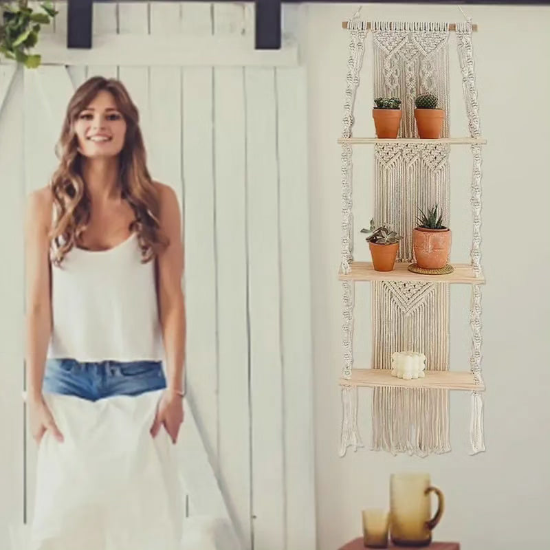 Étagères flottantes murales bohémiques à 3 niveaux